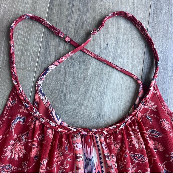 Hollister Women’s Boho Floral Print Short Dress Festival Summer Medium - Picture 2 of 8